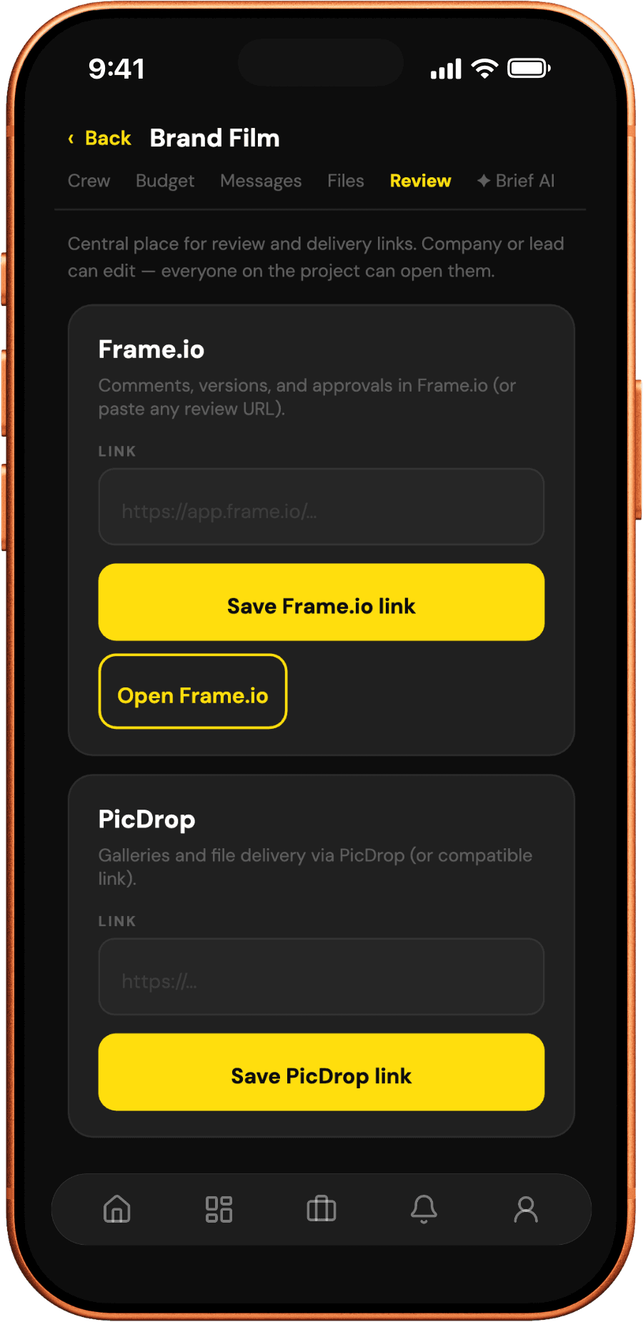 Crea app: Review
